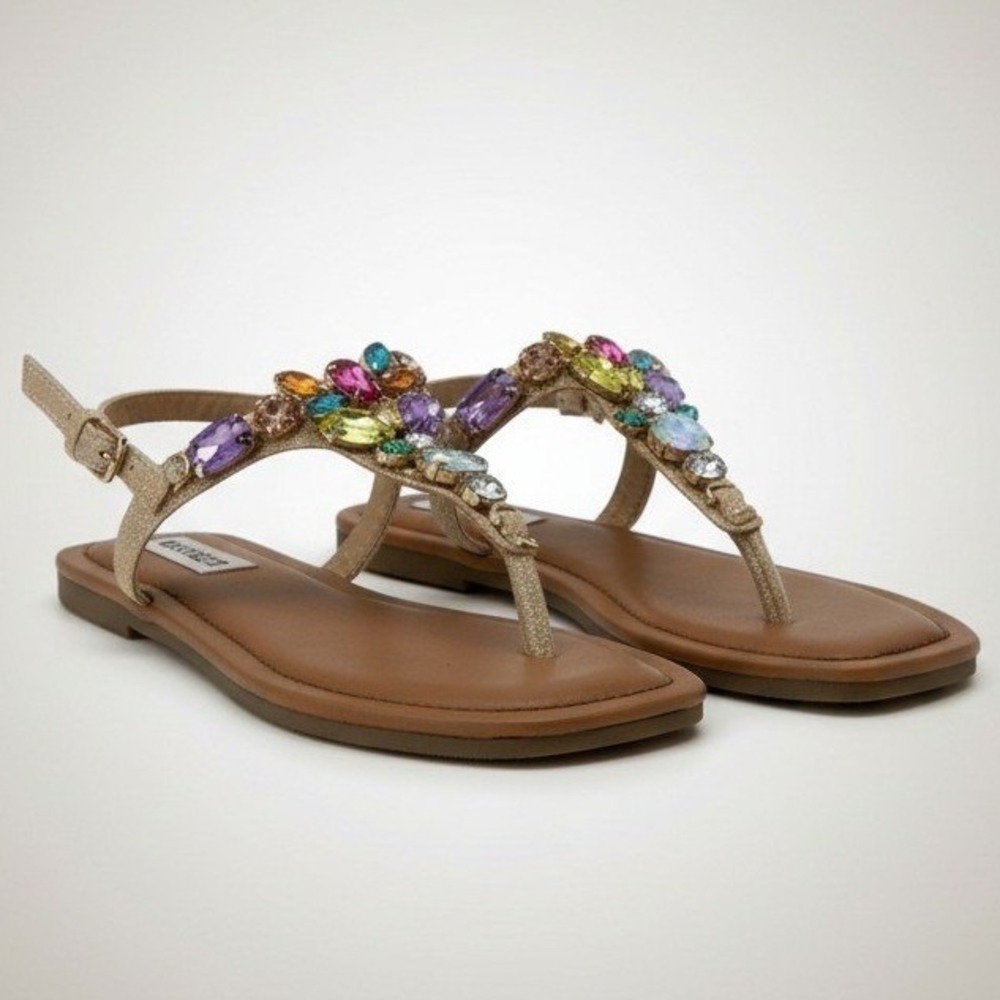 Steve Madden Rehearse Rainbow Flat Sandals - Women's Size 7‎ - Brand New